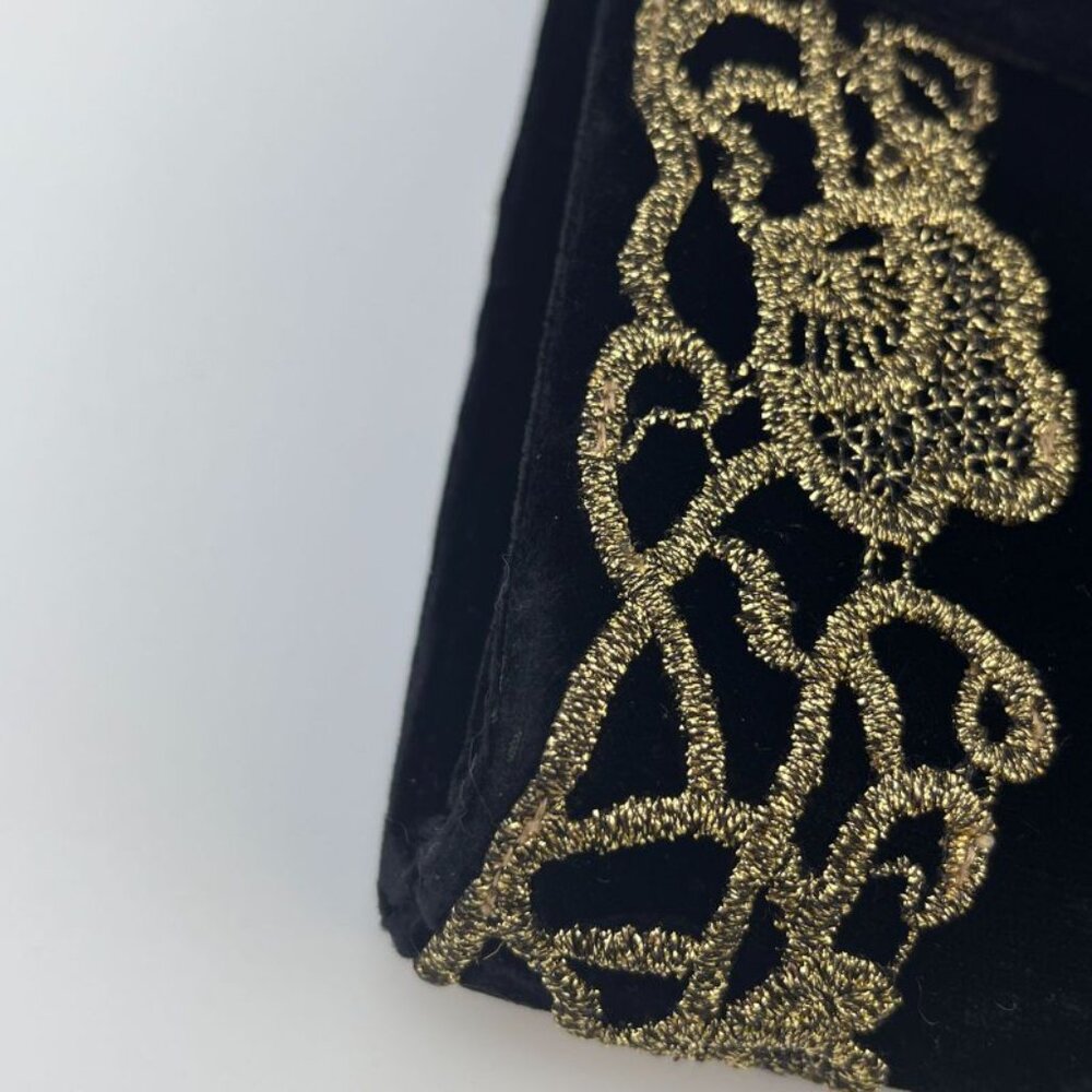 ★SOLD★ Fendi Shoulder Bag Pochette Black Velour Vintage - Picture 11 of 16